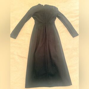 Zara Black Long Sleeve Midi Dress
